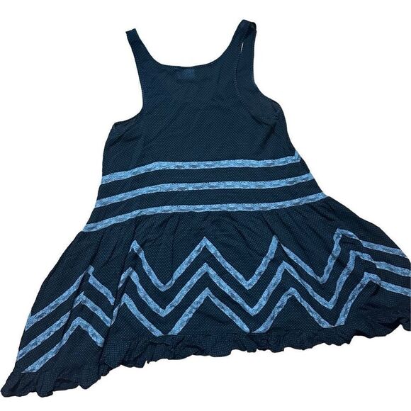 Free People Intimately Free Voile Slip Trapeze Dress XS Polka Dot Lace Black Gra - Picture 4 of 14